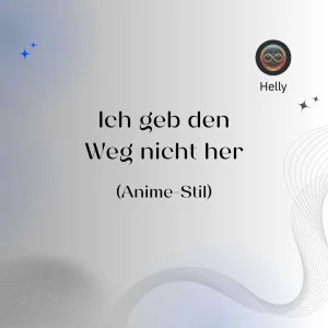 Ich geb’ den Weg nicht her (Anime-Stil)